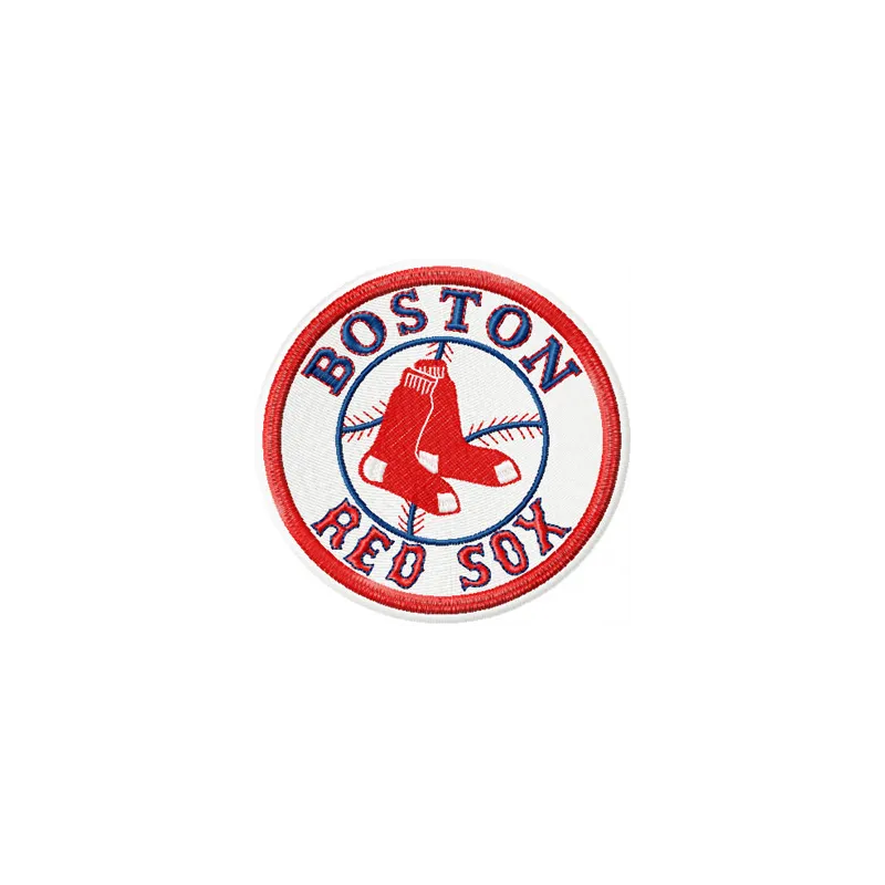Boston Red Sox logo embroidery design showcasing the iconic baseball team's emblem for creative stitching projects.