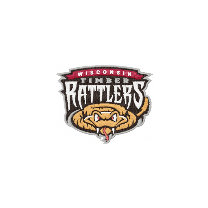 Wisconsin Timber Rattlers logo embroidery design - Embroidery Design