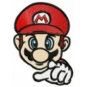 Brother of Luigi embroidery design featuring vibrant colors and playful details, ideal for Super Mario themed projects.