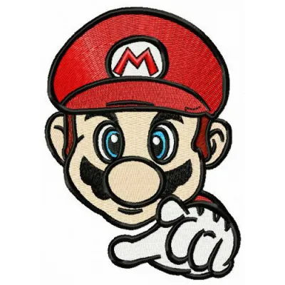 Brother of Luigi embroidery design featuring vibrant colors and playful details, ideal for Super Mario themed projects.