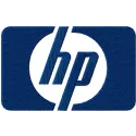 Embroidery design of the HP Hewlett Packard logo, showcasing intricate stitching patterns for electronics enthusiasts.