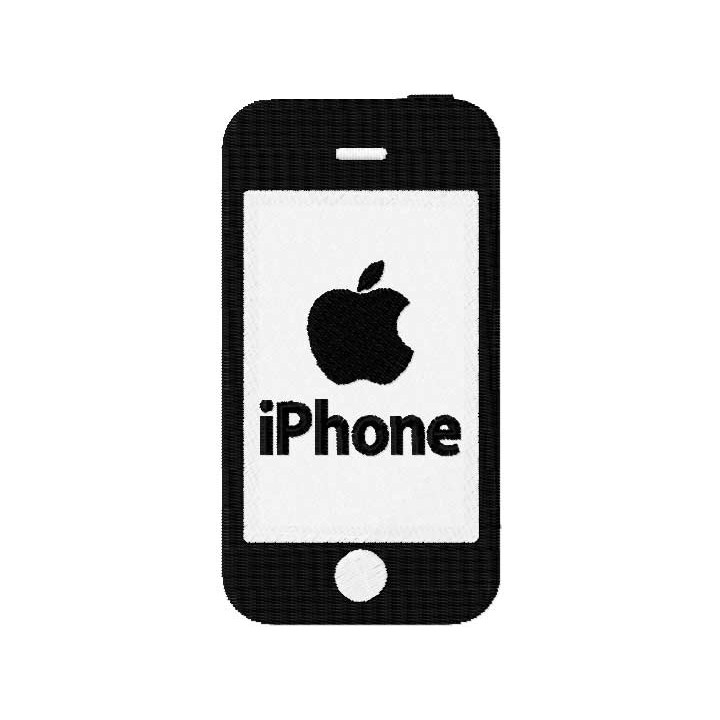 Apple iPhone embroidery design - Embroidery Design