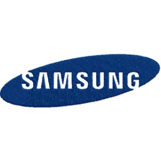 Samsung one color logo embroidery design - Embroidery Design