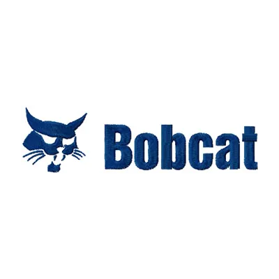 Bobcat logo embroidery design showcased on a cap, perfect for automotive and moto enthusiasts.