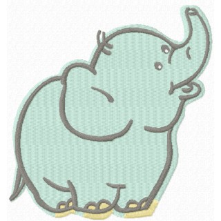 Funny Baby Elephant embroidery design - Embroidery Design