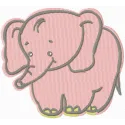 Charming Baby Elephant embroidery design, ideal for adding a playful touch to baby onesies and blankets.