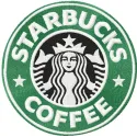 Starbucks Coffee logo embroidery design stitch pattern for apparel and accessories like t-shirts and tote bags.