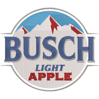 Busch Light Apple Beer logo embroidery design - Embroidery Design