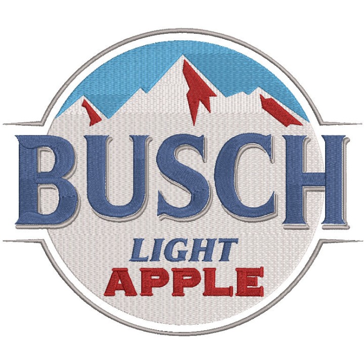 Busch Light Apple Beer logo embroidery design - Embroidery Design