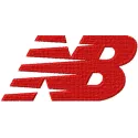 Preview of New Balance logo embroidery design, showcasing a stylish stitching pattern for fashion apparel.