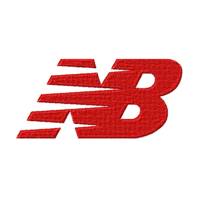 Preview of New Balance logo embroidery design, showcasing a stylish stitching pattern for fashion apparel.
