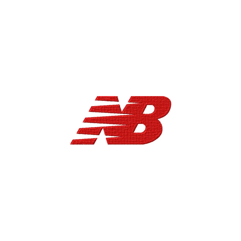 Preview of New Balance logo embroidery design, showcasing a stylish stitching pattern for fashion apparel.