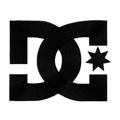 DC Shoes logo embroidery design preview showcasing intricate stitching patterns for fashion apparel.