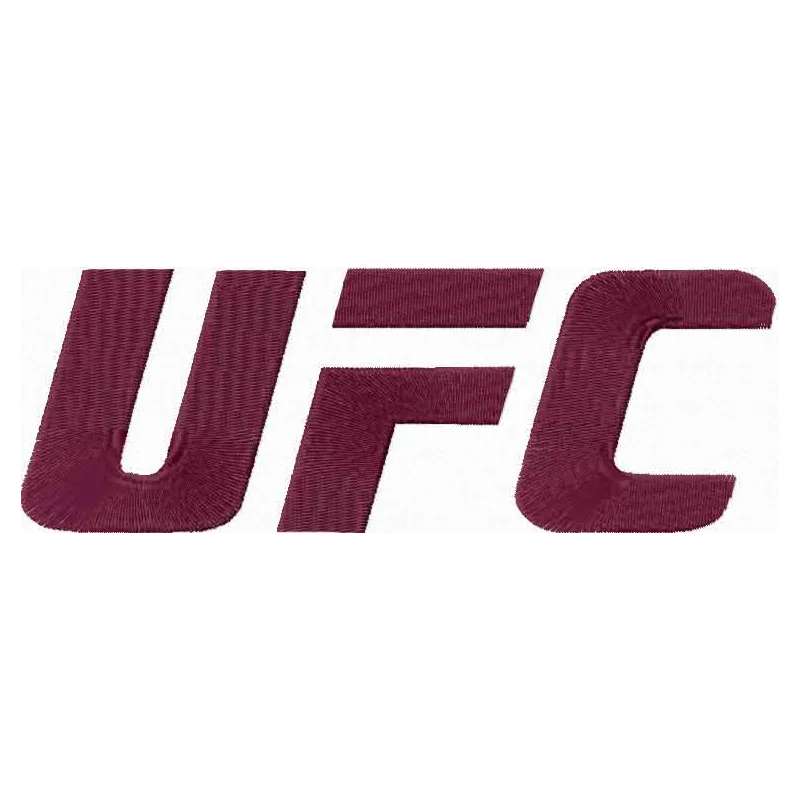 Ultimate Fighting Championship logo embroidery design featuring intricate stitching for sports enthusiasts.