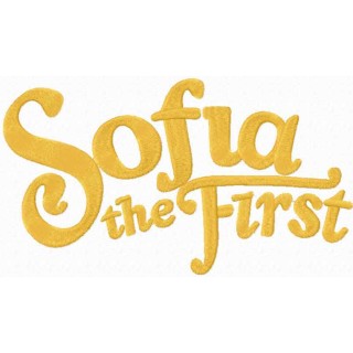 Sofia The First one color logo embroidery design - Embroidery Design