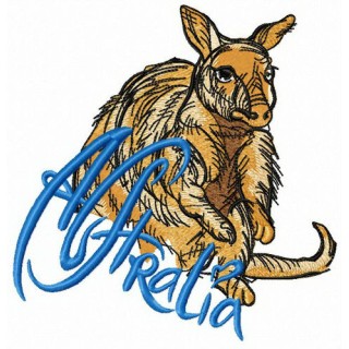 Kind kangaroo embroidery design - Embroidery Design