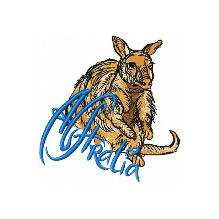 Kind kangaroo embroidery design - Embroidery Design