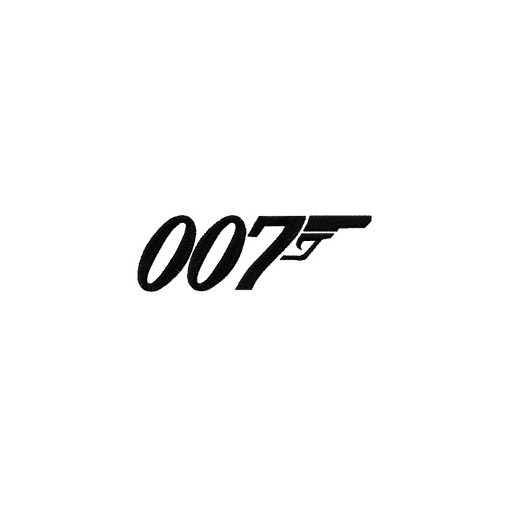 James Bond 007 logo embroidery design - Embroidery Design