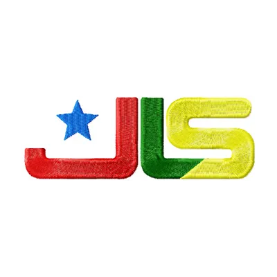 JLS Logo embroidery design showcasing a stylish and modern motif for entertainment-themed projects.