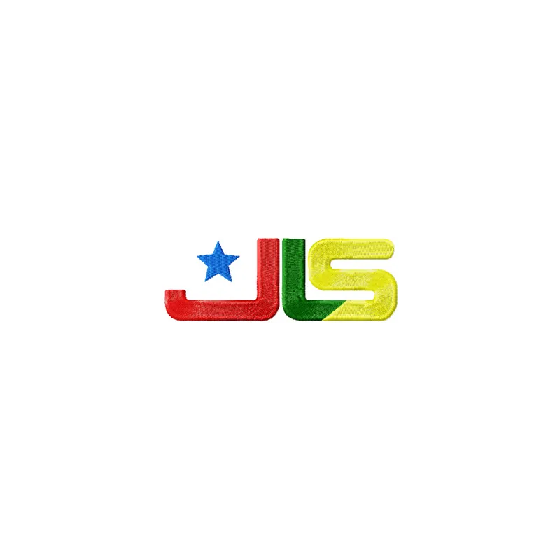 JLS Logo embroidery design showcasing a stylish and modern motif for entertainment-themed projects.