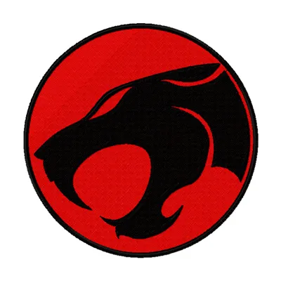 ThunderCats logo embroidery design showcasing a vibrant emblem, ideal for stitching on t-shirts and hoodies.