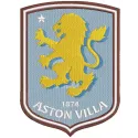 Aston Villa logo embroidery design featuring the club crest with claret and blue colors, ideal for football enthusiasts.