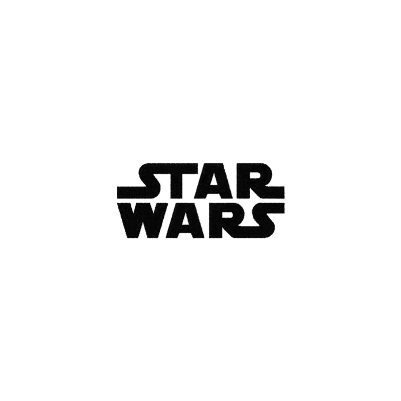 Star Wars logo embroidery design showcasing intricate stitching patterns for creative projects.