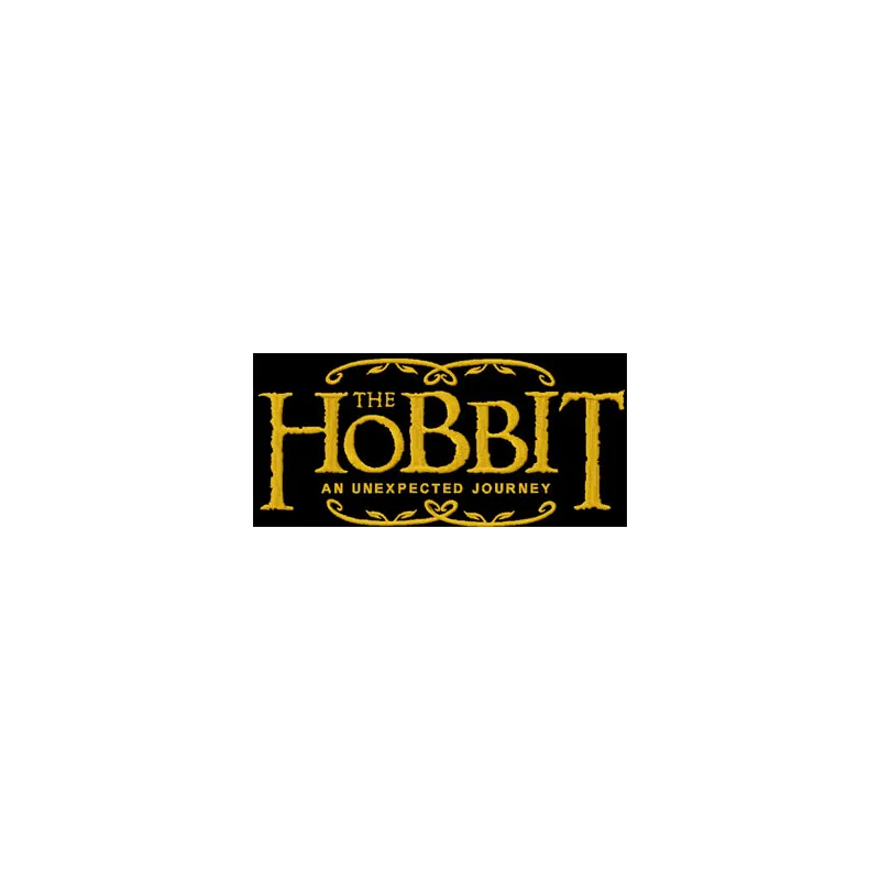 Embroidery design featuring the logo from Hobbit: An Unexpected Journey, perfect for movie-themed projects.