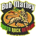 Bob Marley Logo embroidery design featuring iconic reggae imagery, perfect for stitching on apparel and accessories.