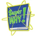 Super Why Logo embroidery design preview showcasing colorful stitching patterns for creative projects.