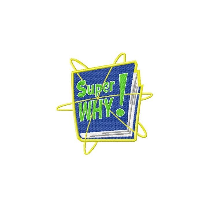 Super Why Logo embroidery design - Embroidery Design