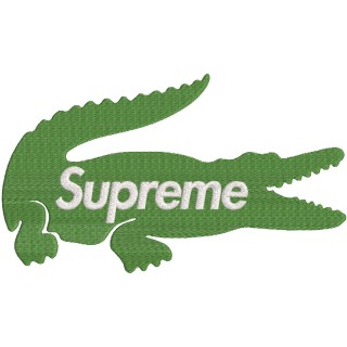 Lacoste Supreme crocodile embroidery design - Embroidery Design