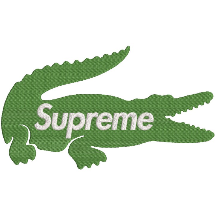 Lacoste Supreme crocodile embroidery design - Embroidery Design