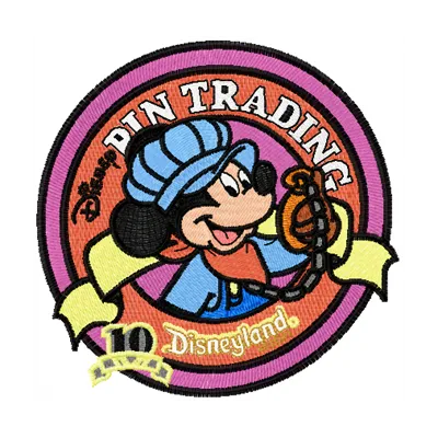 Disneyland emblem embroidery design preview showcasing a whimsical and iconic motif for crafting projects.