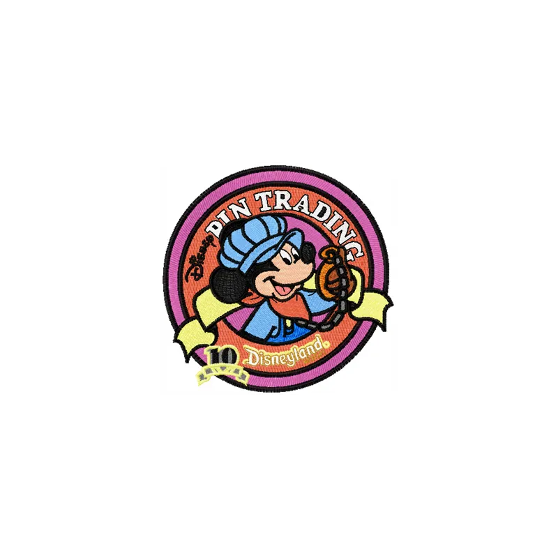 Disneyland emblem embroidery design preview showcasing a whimsical and iconic motif for crafting projects.