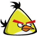 Angry Birds Yellow embroidery design showcasing a vibrant character perfect for stitching on t-shirts and tote bags.