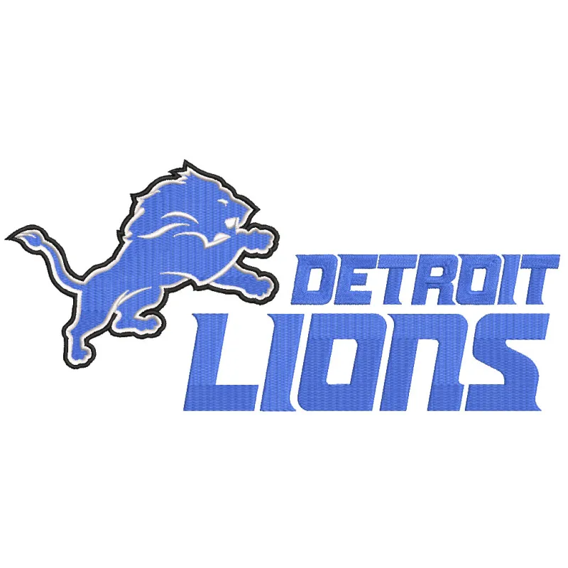 Embroidery design of the Detroit Lions Alternate Logo from 2017, showcasing the iconic lion silhouette.