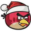 Birds Christmas logo embroidery design preview showcasing intricate stitching patterns for festive projects.