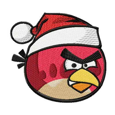 Birds Christmas logo embroidery design preview showcasing intricate stitching patterns for festive projects.