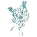 Preview of an owl key keeper one color embroidery design, showcasing a whimsical stitched motif for creative projects.