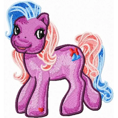 My Little Pony Funny embroidery design showcasing colorful characters for creative stitching projects.