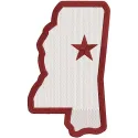 Embroidery design of the Mississippi State Bulldogs Secondary Logo for 2024, showcasing team colors and details.