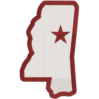 Embroidery design of the Mississippi State Bulldogs Secondary Logo for 2024, showcasing team colors and details.