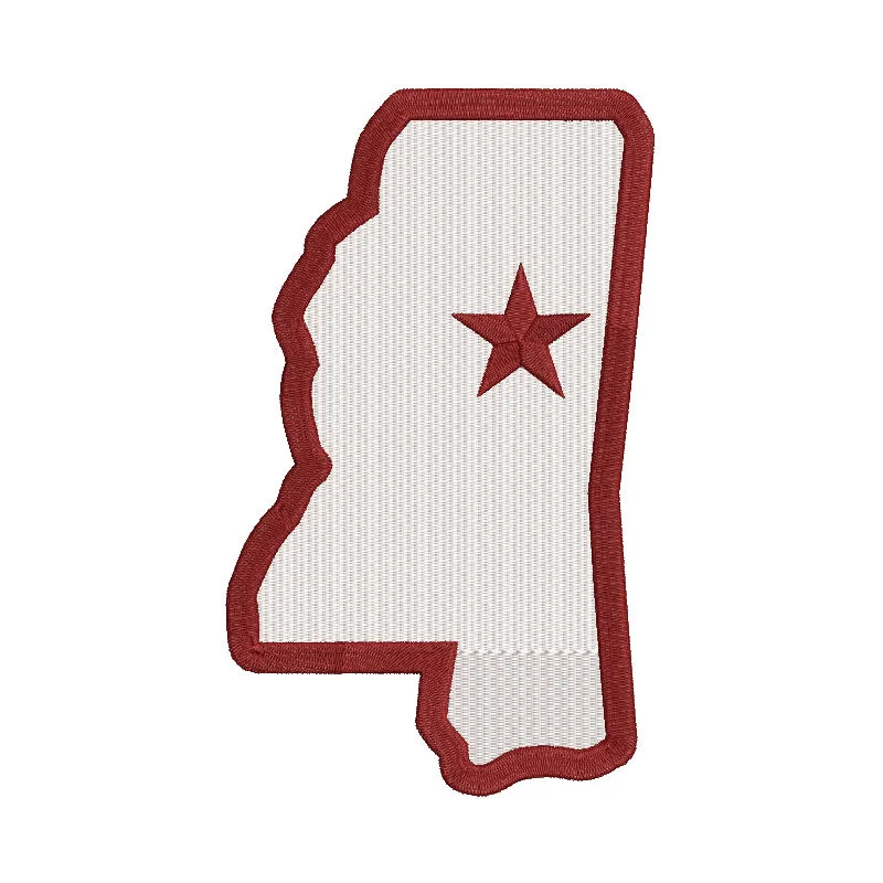 Embroidery design of the Mississippi State Bulldogs Secondary Logo for 2024, showcasing team colors and details.