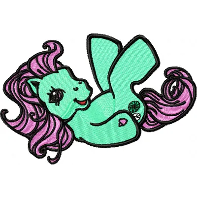 Preview of My Little Pony Funny Game embroidery design featuring colorful characters for playful stitching.