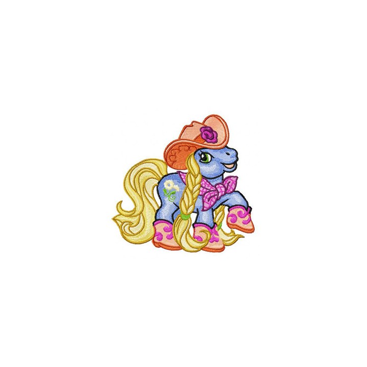 Little Pony Country Style embroidery design - Embroidery Design