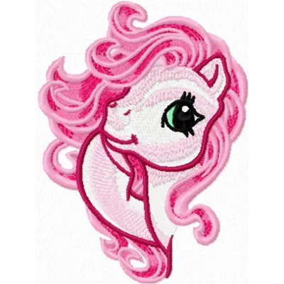 My Little Pony 1 embroidery design featuring a colorful character, perfect for stitching on t-shirts or tote bags.