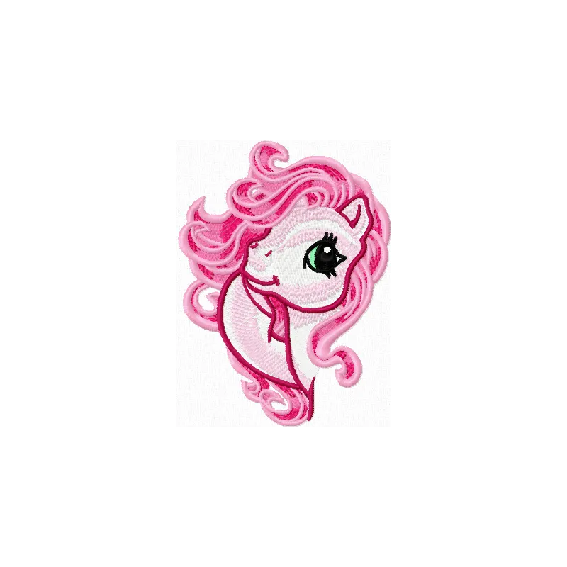 My Little Pony 1 embroidery design featuring a colorful character, perfect for stitching on t-shirts or tote bags.