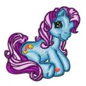 My Little Pony 4 embroidery design showcasing a colorful pony motif, perfect for stitching on t-shirts or bags.