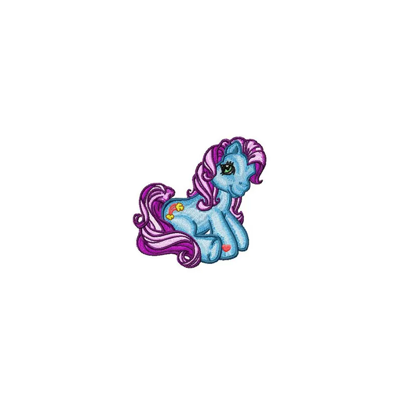 My Little Pony 4 embroidery design showcasing a colorful pony motif, perfect for stitching on t-shirts or bags.